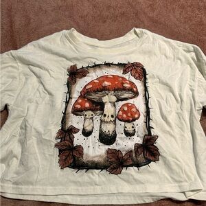 Mushroom Graphic Crop Top